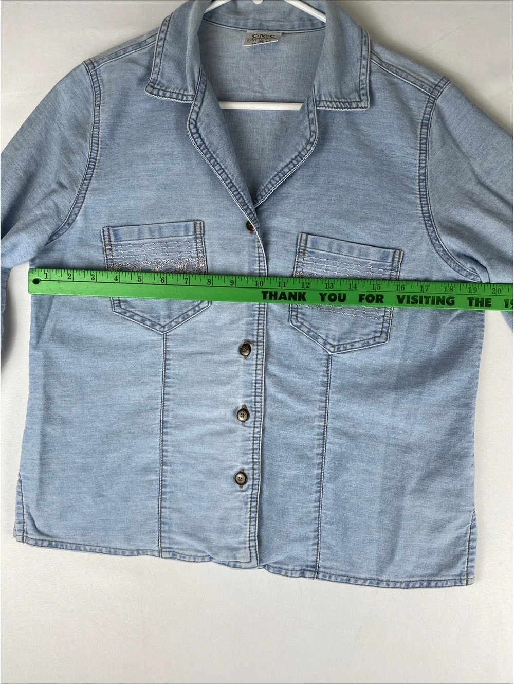 CMC by colour me cotton, cardigan,Med size pop over, embroidered pockets vintage